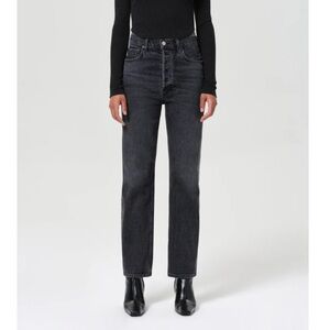 Agolde 90’s Pinch Waist High Rise Straight Denim Jeans in Hitch